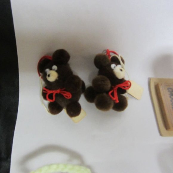 VINTAGE SET OF 18 HANDMADE/HOMEMADE CHRISTMAS ORNAMENTS DECORATIONS VERY CUTE - Picture 4 of 7